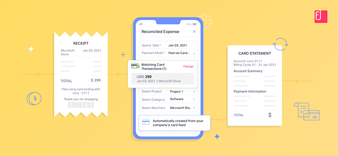 Automated corporate credit card workflow Reconcile your card expenses
